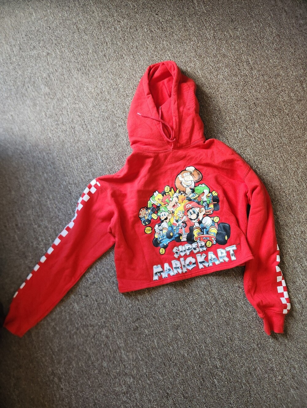 Cropped Mario Cart hoodie